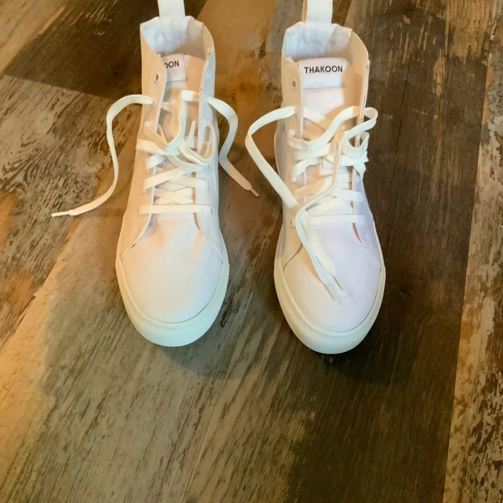 Thakoon White High-Top Canvas Sneakers